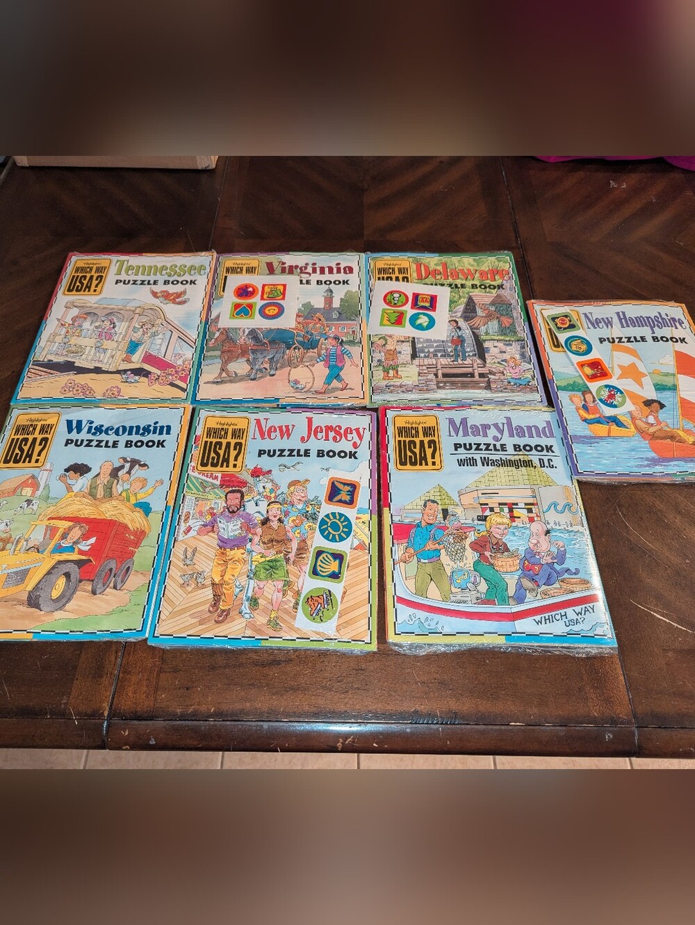 Highlights "Which Way USA" Puzzle Book Magazines with Maps set of 14 NEW